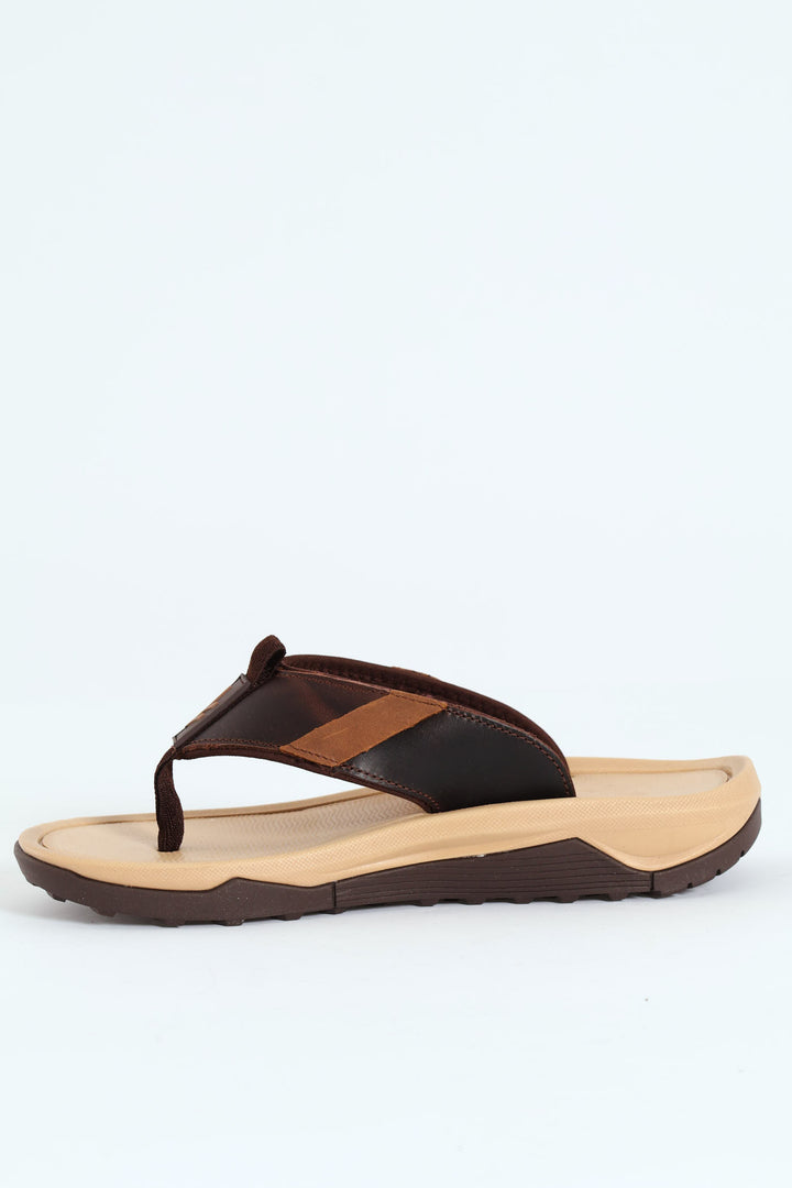 Atlas Leather Husk Widevamp Sandal - Natural