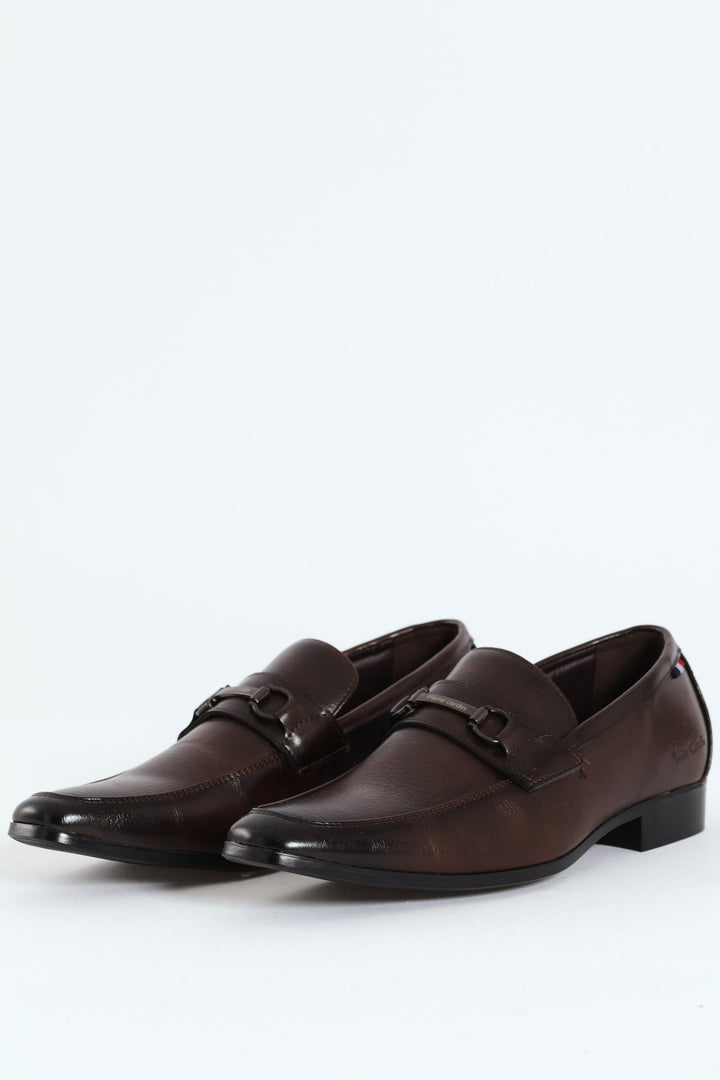 Comfort Horsebit Trim Penny Moc Loafer - Brown