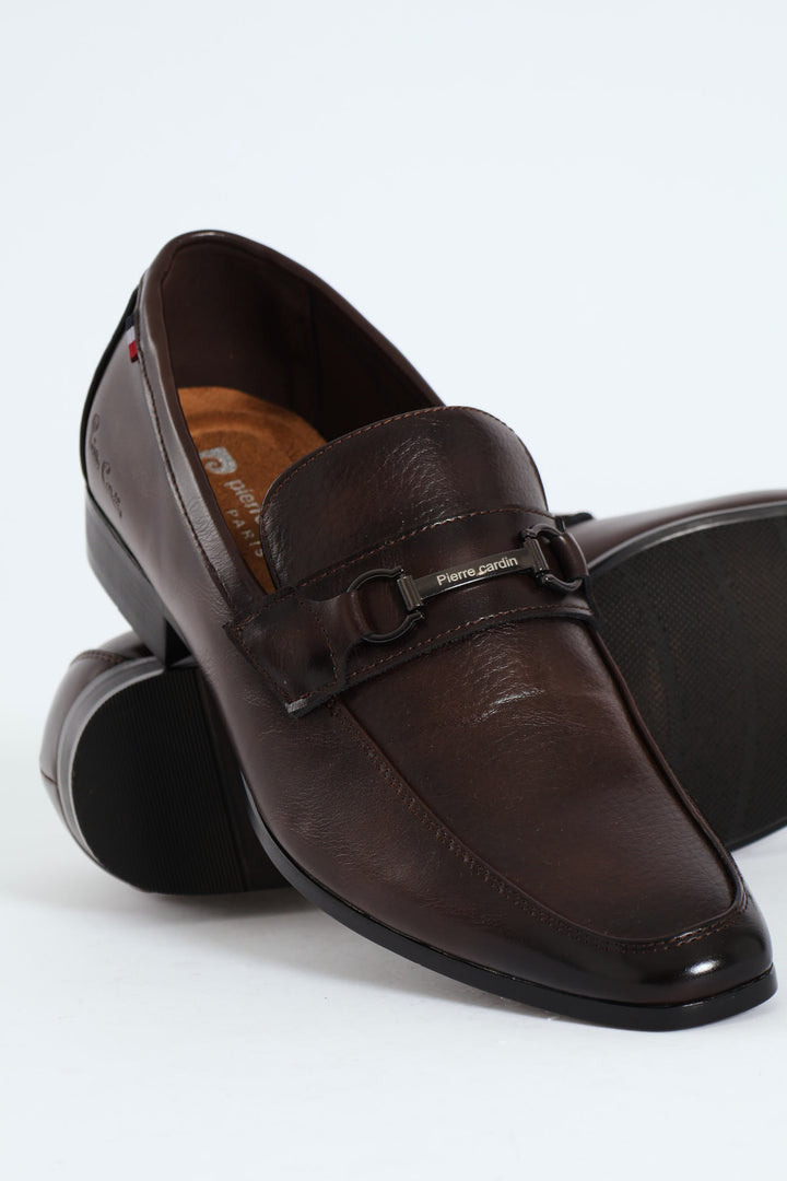 Comfort Horsebit Trim Penny Moc Loafer - Brown