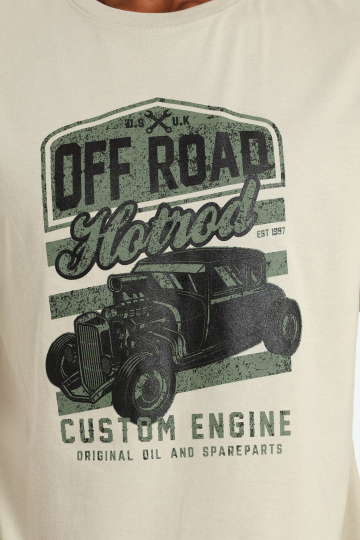 Off Road Hotrod Tee - Stone