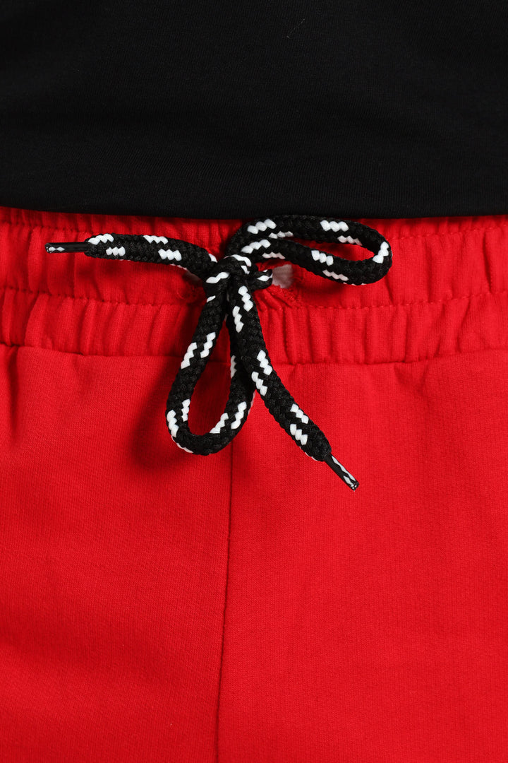 Boys Fleece Shorts - Red