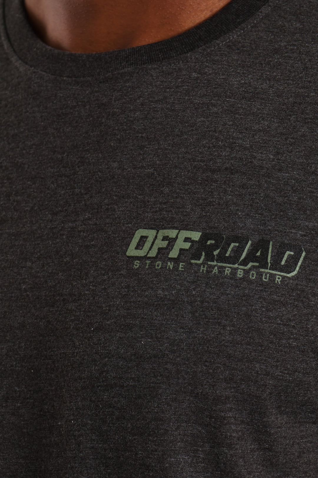 Off Road 4X4 Front & Back Tee - Charcoal Melange