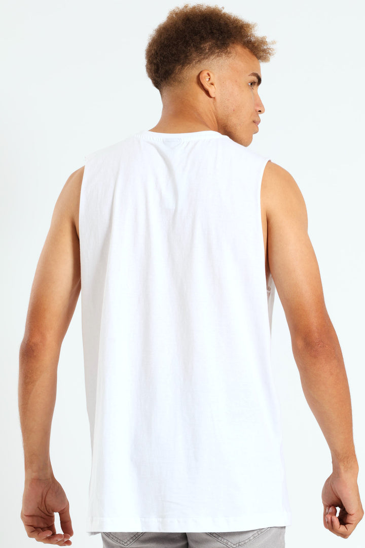 Teddy Muscle Hugger Tee - White