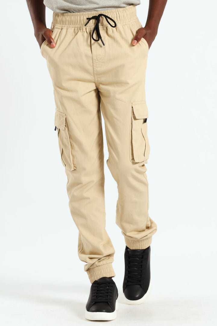 Boys Safari Cargo Pants - Stone