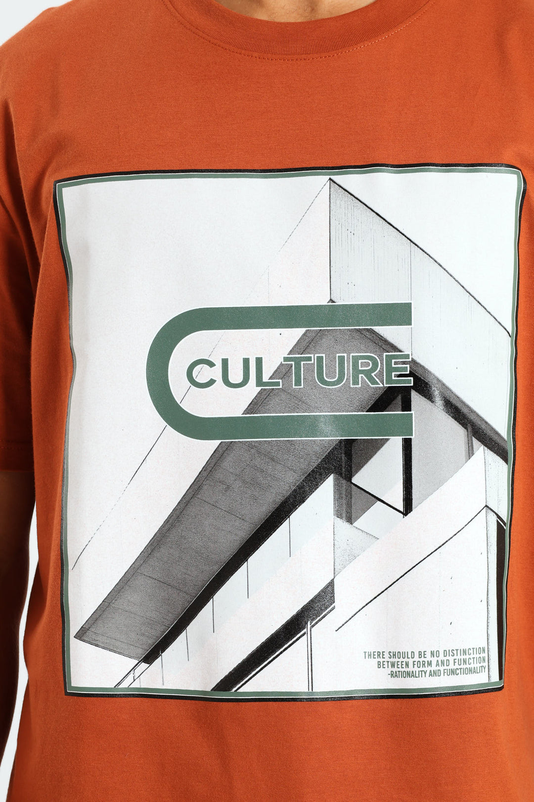 City Photographic Print Tee - Rust