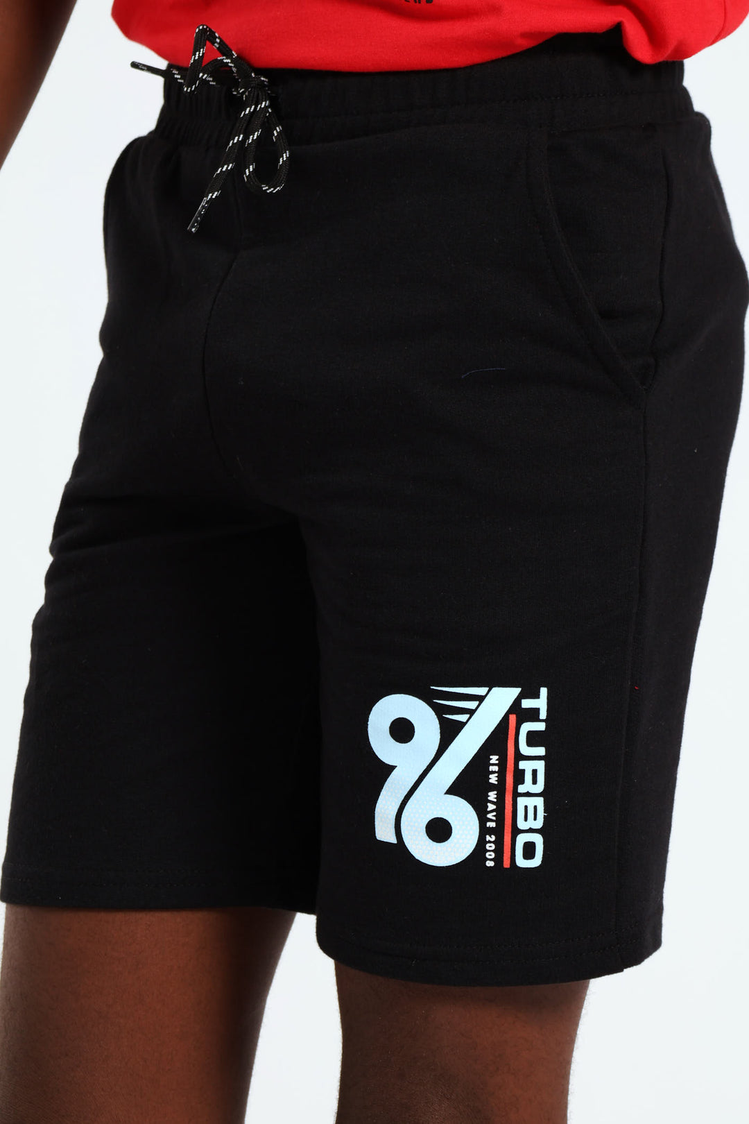 Boys Car Print Fleece Shorts - Black