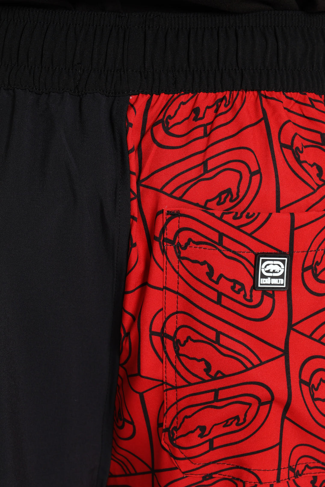 Two Tone Swim Shorts - Black/Red