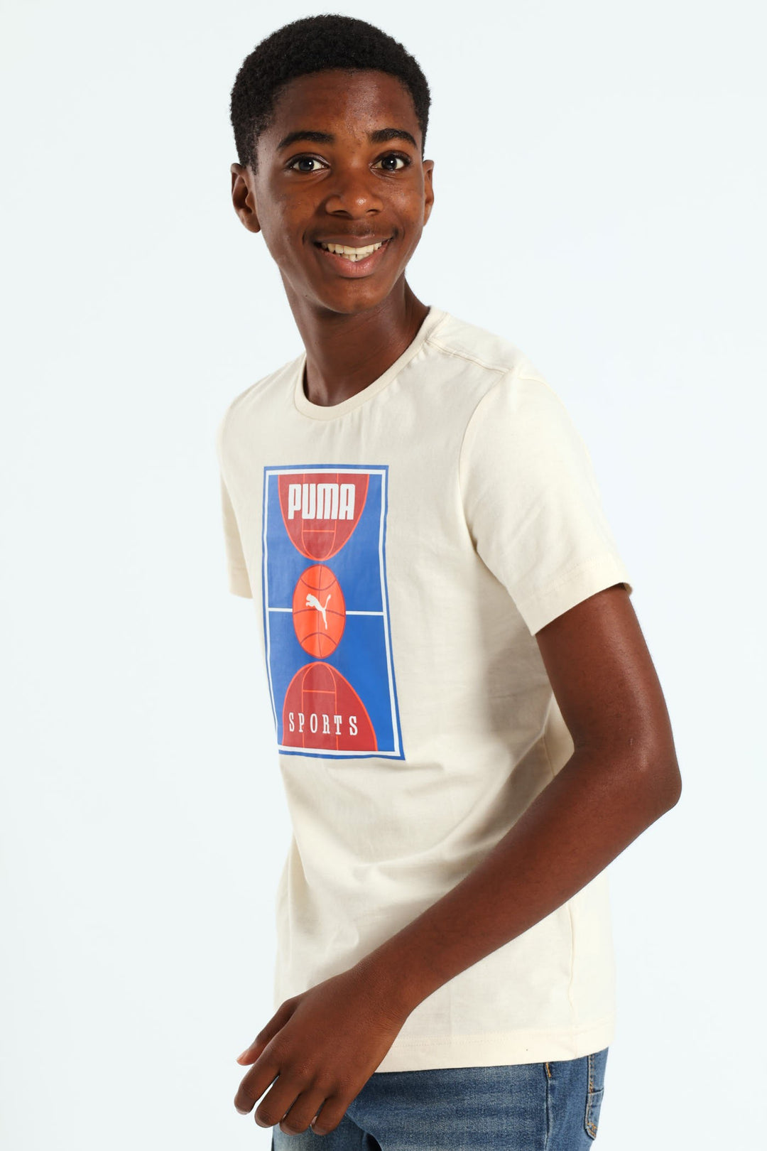 Boys Basketball Tee - White