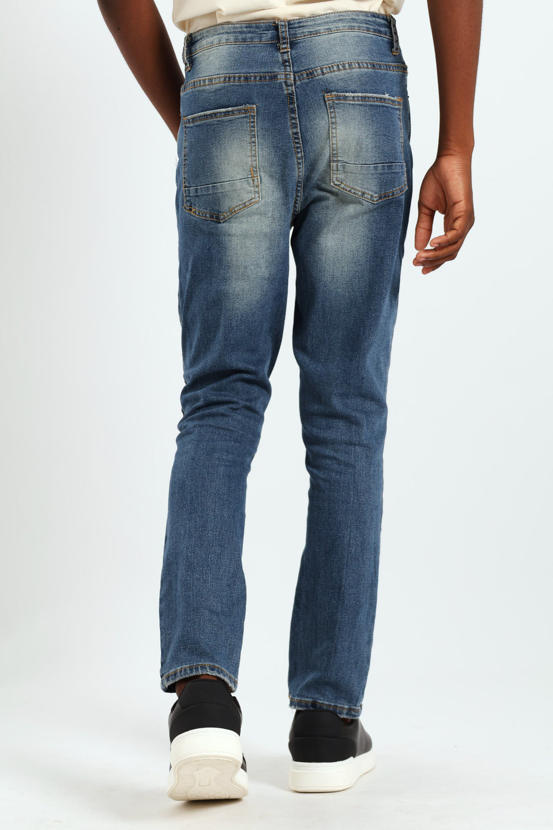 Boys Rip & Repair Zip Pocket Denim - Indigo