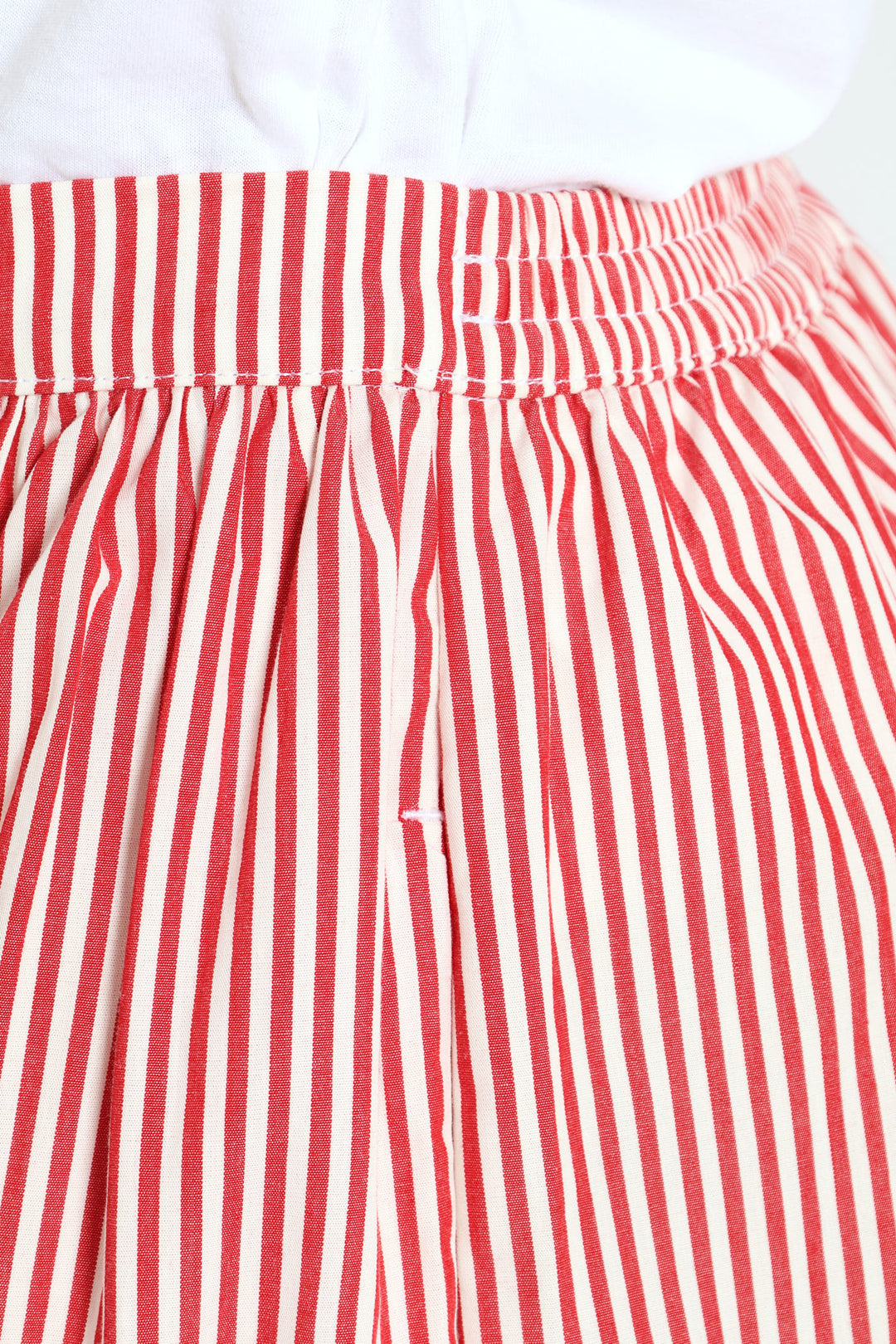 Girls Gillian Stripe Skirt - Red