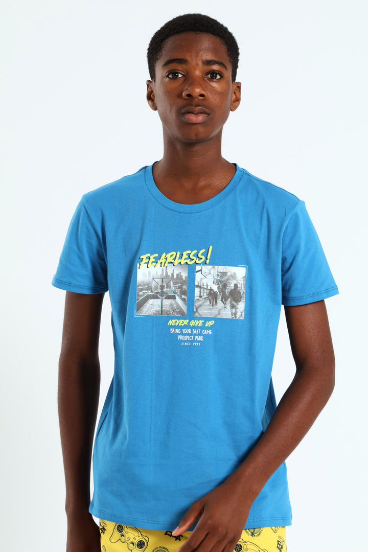 Boys Deep Water City Tee - Blue