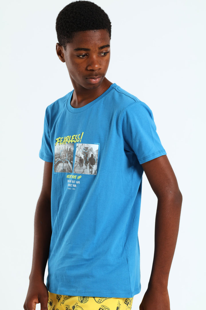 Boys Deep Water City Tee - Blue