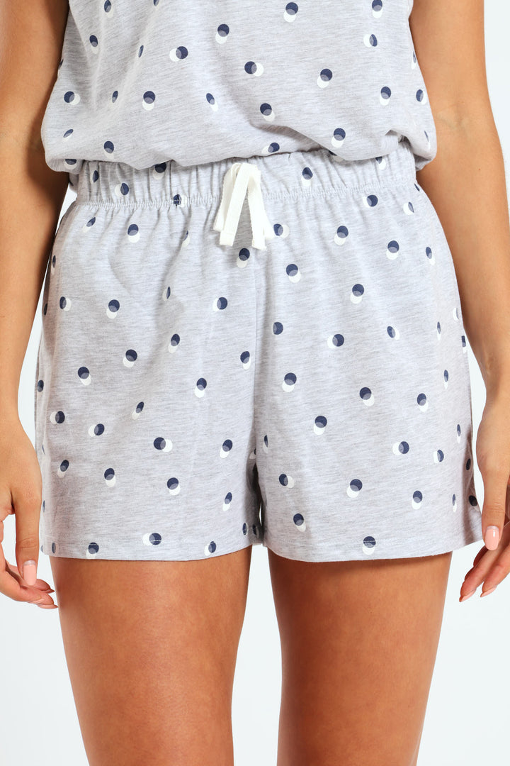 Spot Knit Short - Grey Melange