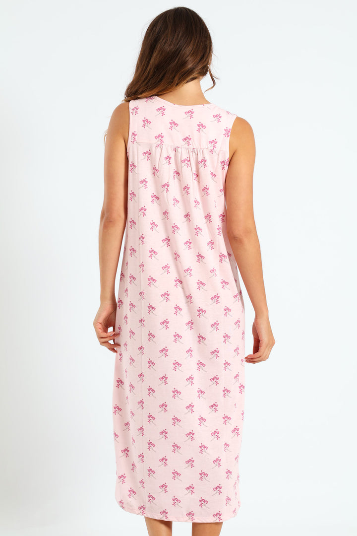 Flower Knit Nightie - Pink