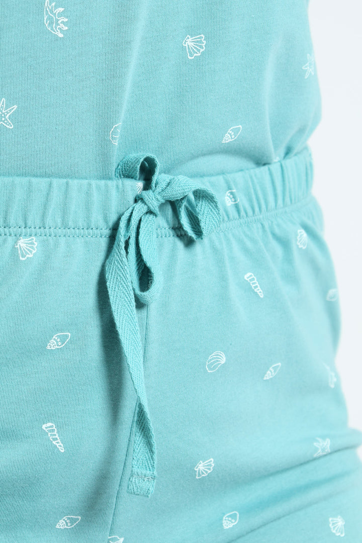 Tank & Short Sleep Set - Aqua