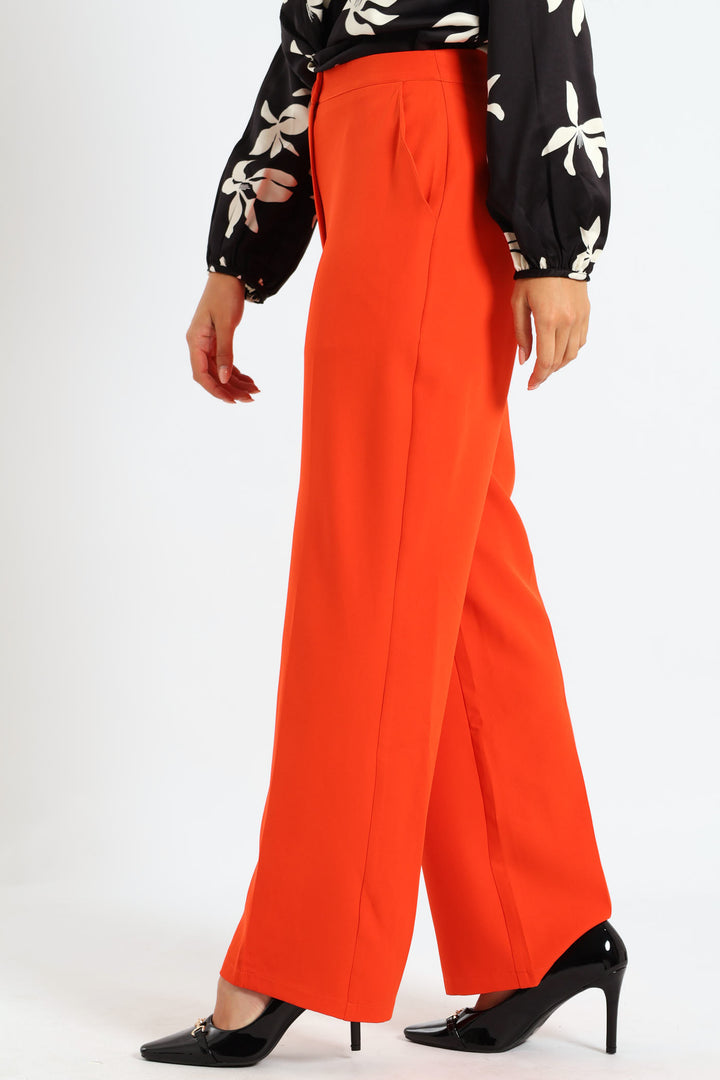 Concealed Straight Leg Pant - Orange