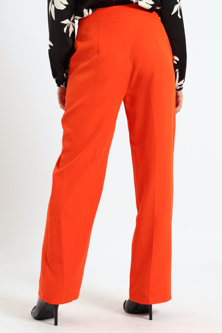 Concealed Straight Leg Pant - Orange