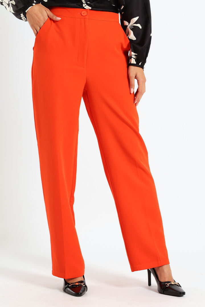 Concealed Straight Leg Pant - Orange