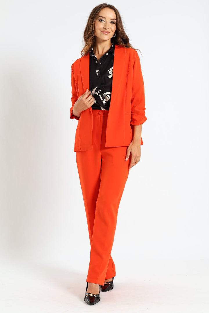 Concealed Straight Leg Pant - Orange