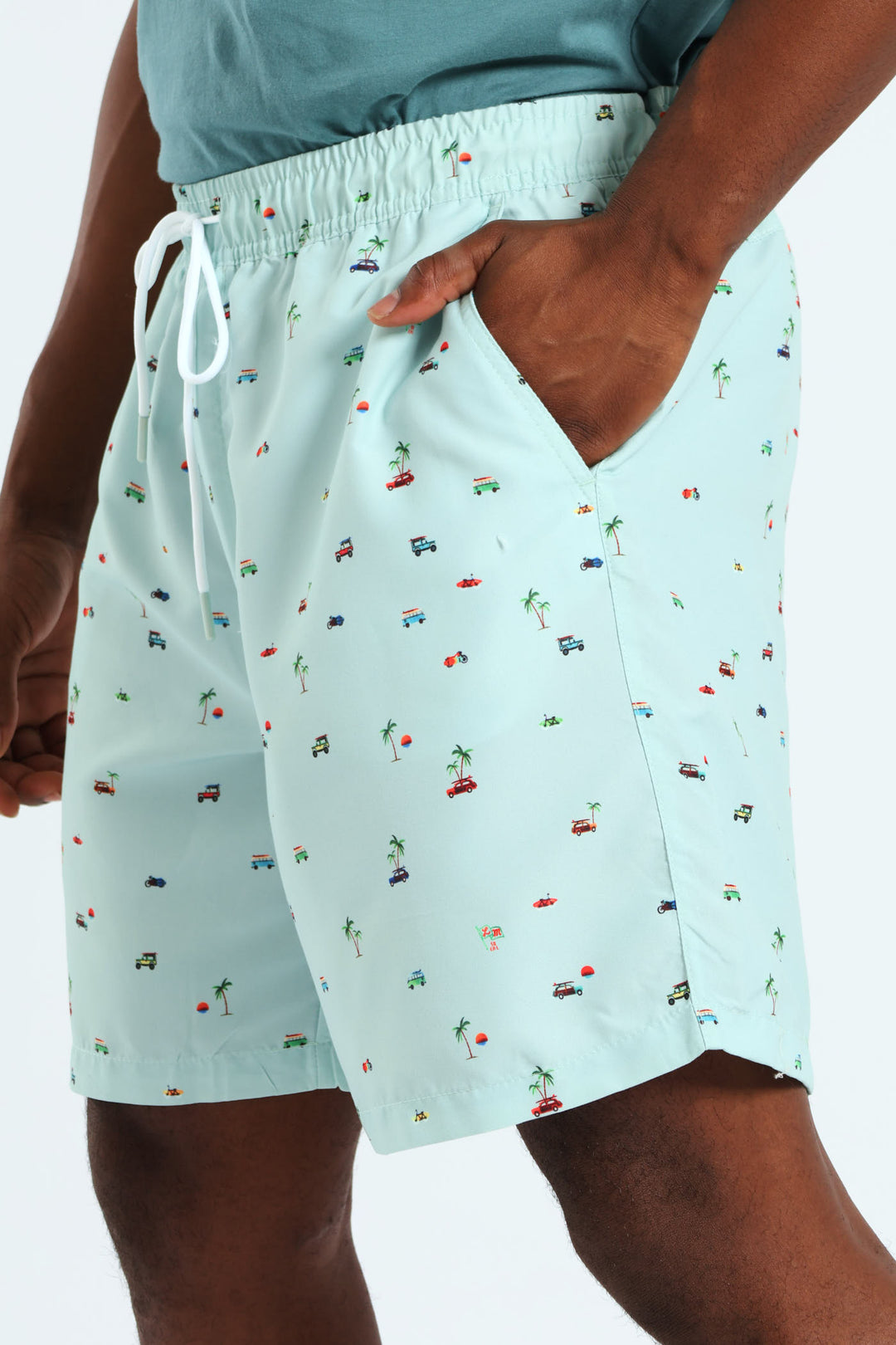 Palm Swimshort - Light Blue