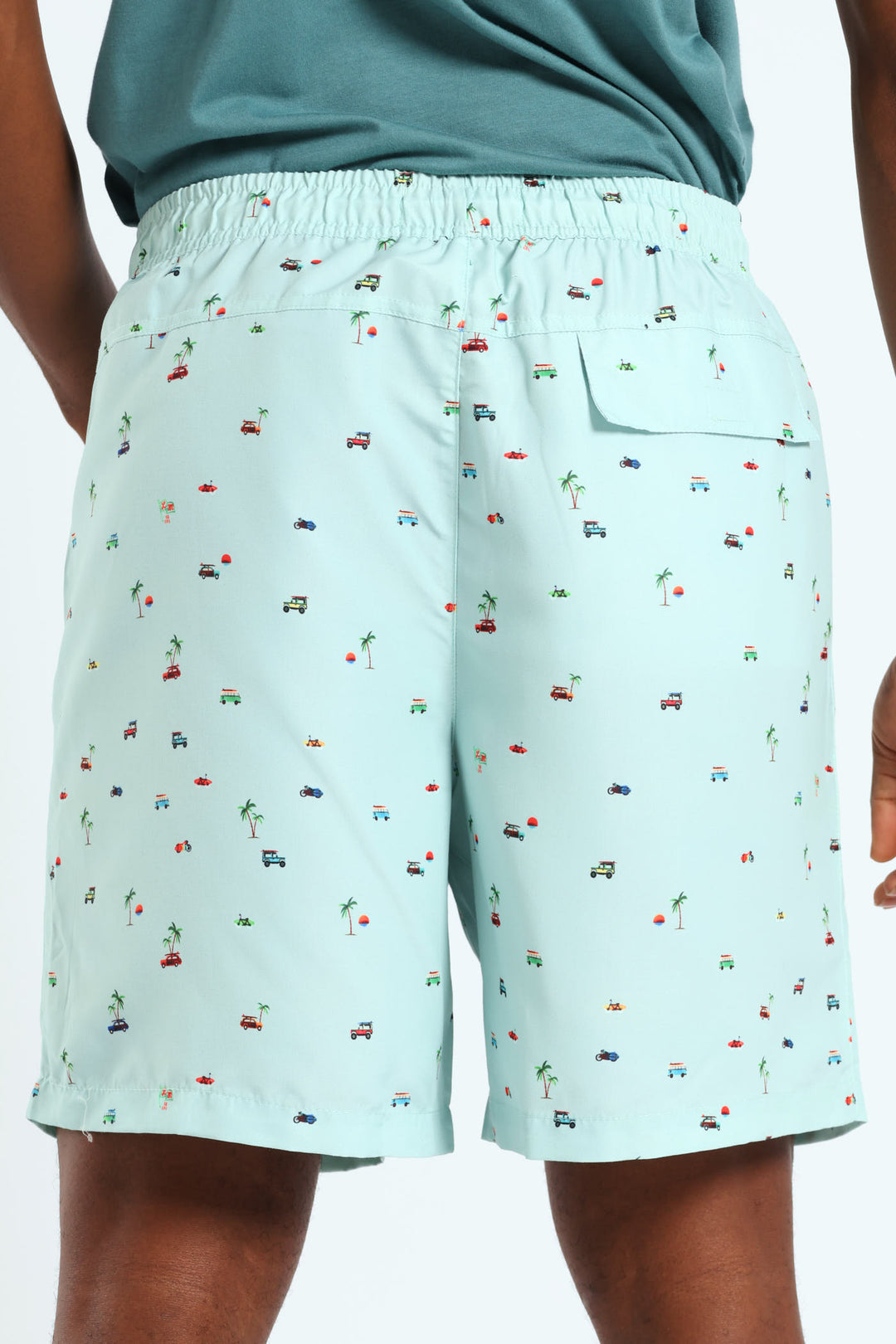 Palm Swimshort - Light Blue