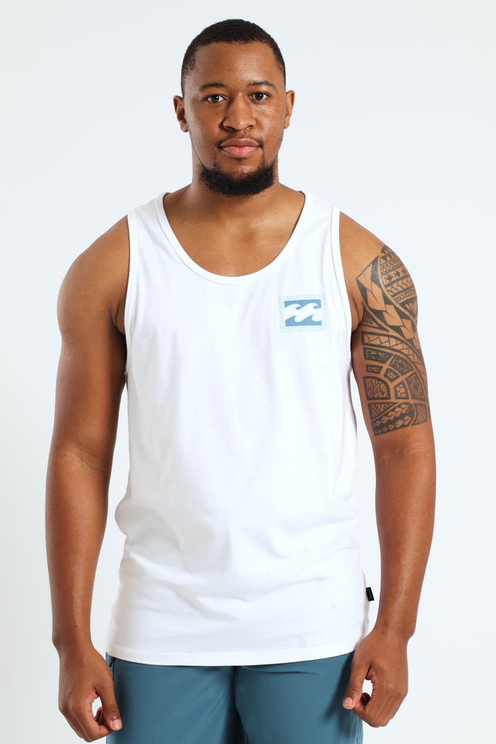 Crayon Wave Sleeveless Tee - White