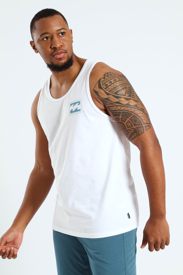 Crayon Wave Sleeveless Tee - White