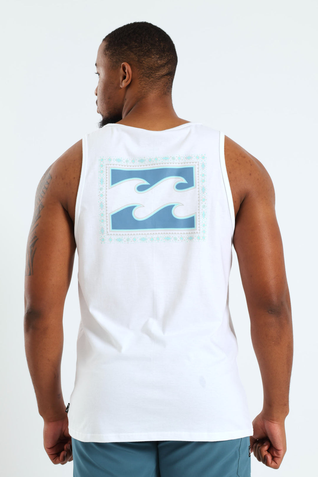 Crayon Wave Sleeveless Tee - White