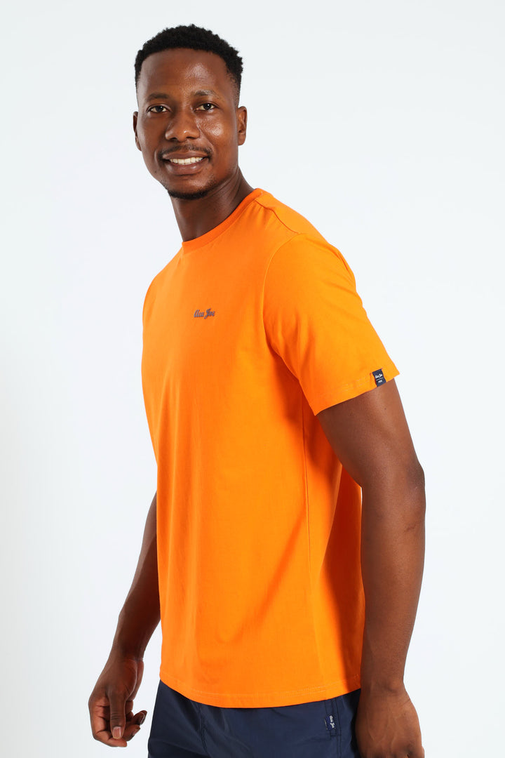 Basic Script Logo Tee - Orange