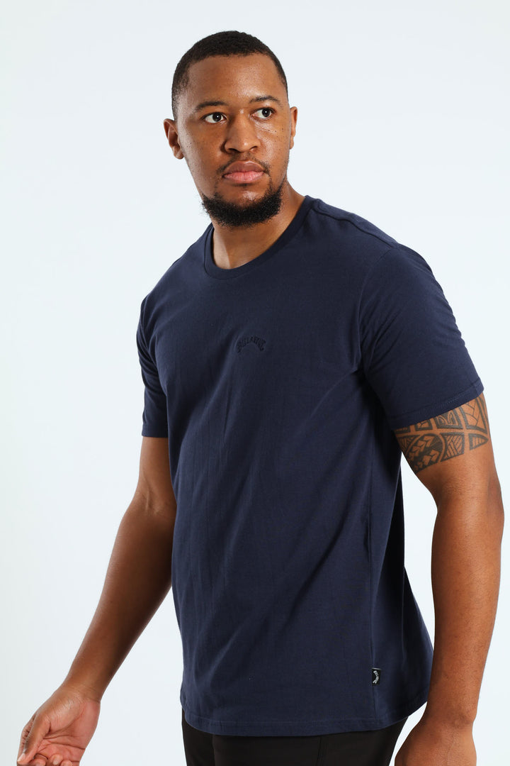 All Day Embroidered Tee - Navy