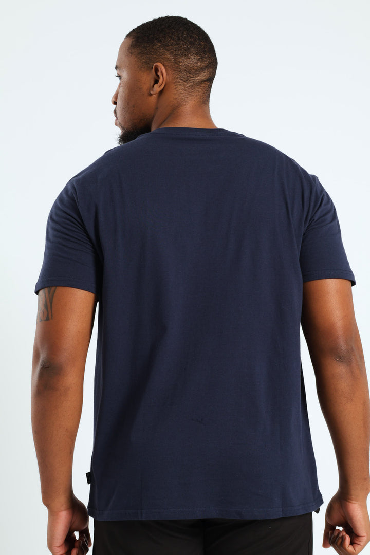 All Day Embroidered Tee - Navy