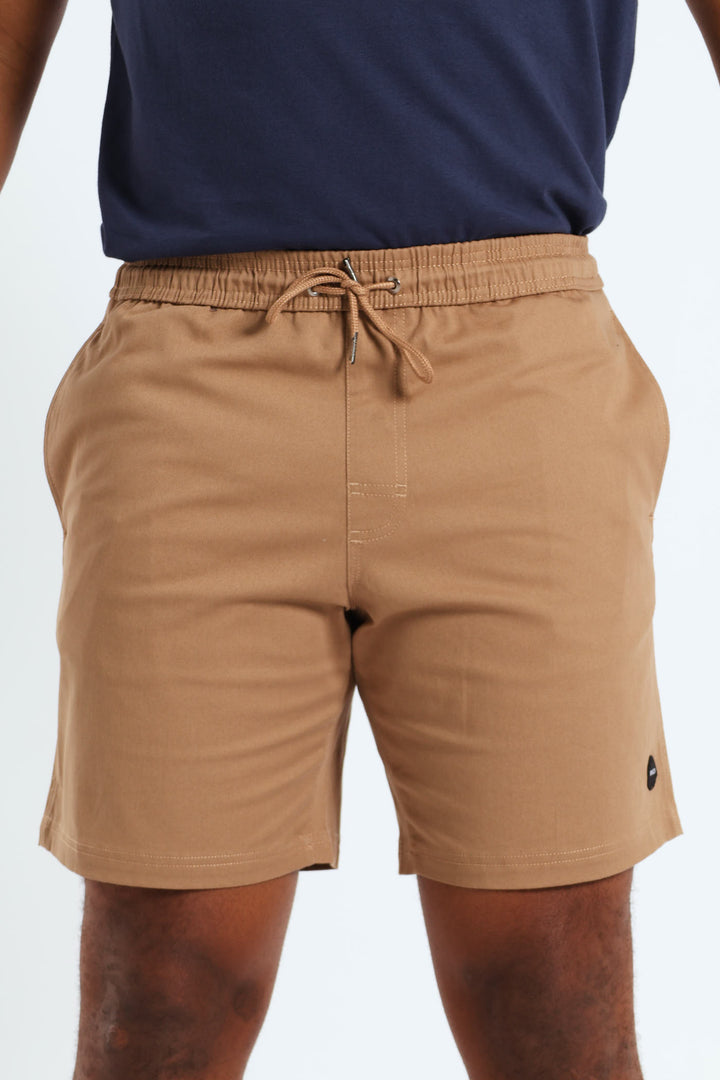 Elastic Shorts - Stone