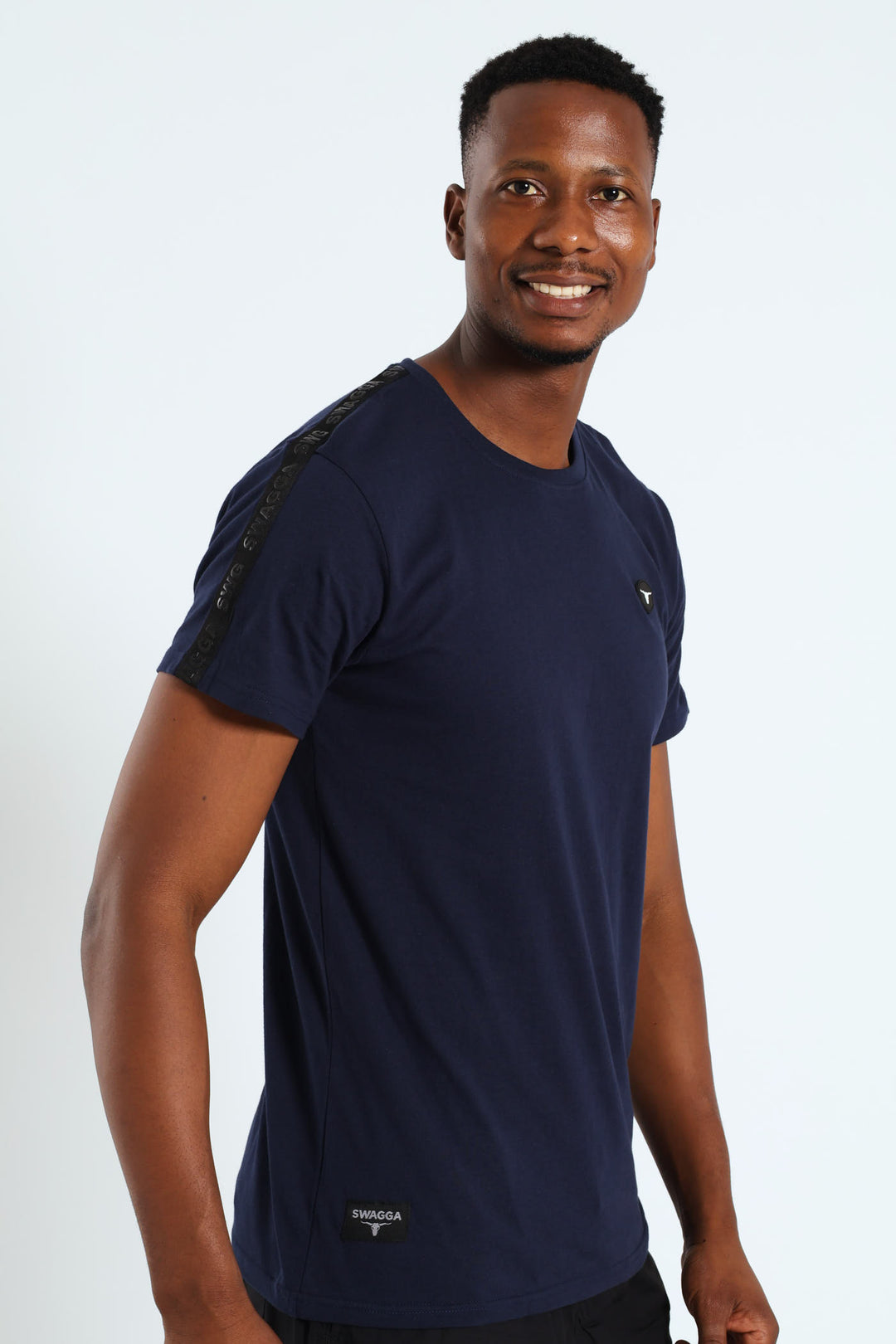 Tape Sleeve Tee - Navy