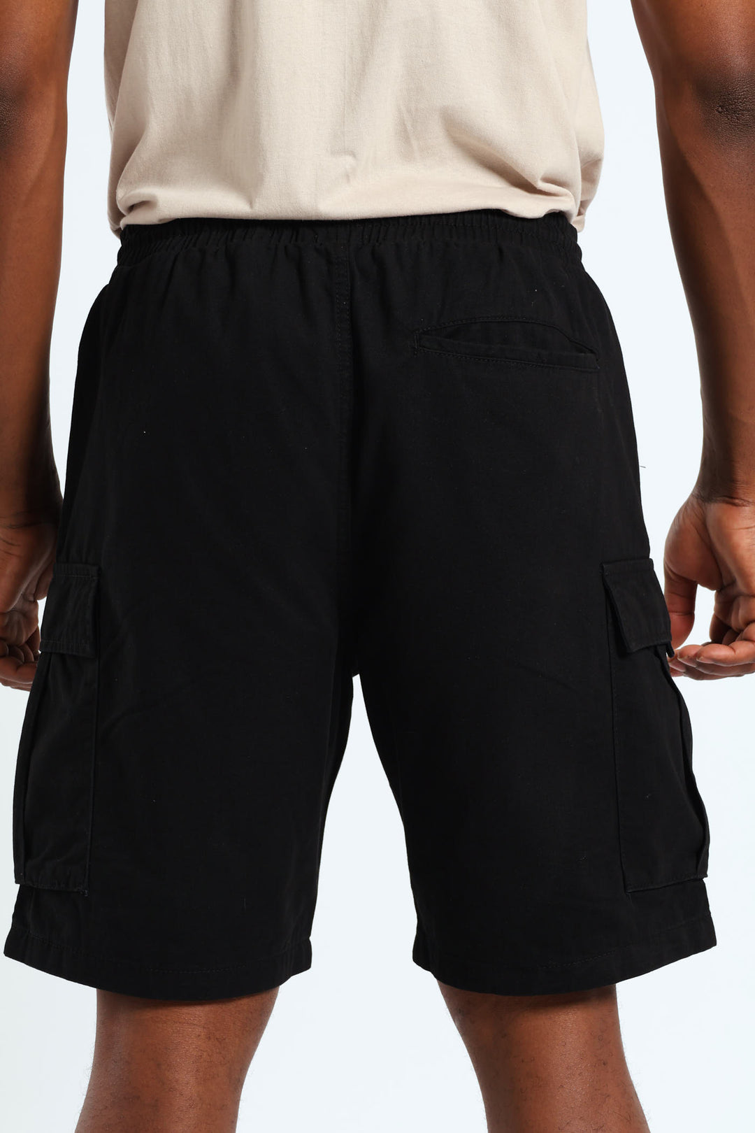 Double Pocket Cargo Shorts - Black