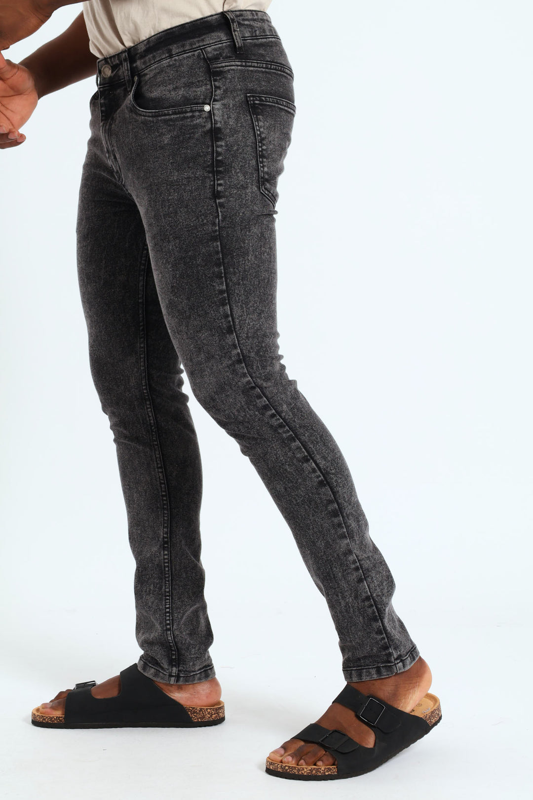 Super Skinny Basic Denim Jean - Black Acid