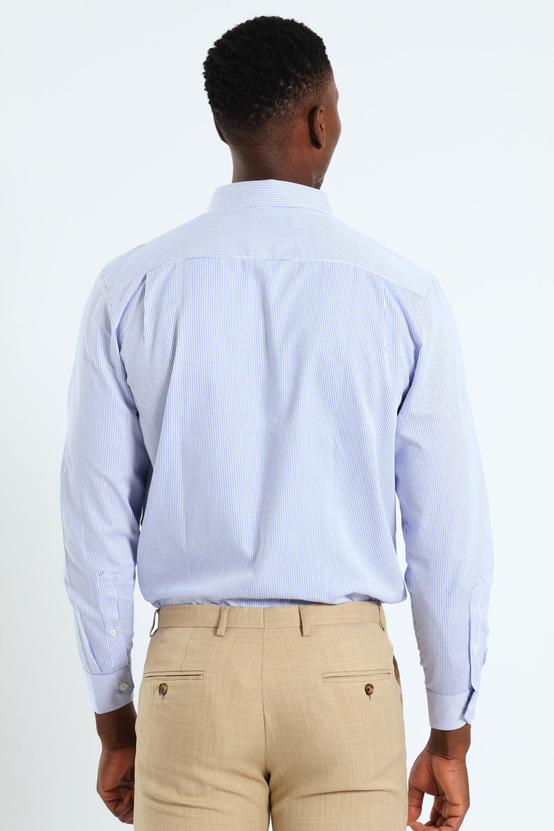 Premium Stripe Shirt - White/Blue