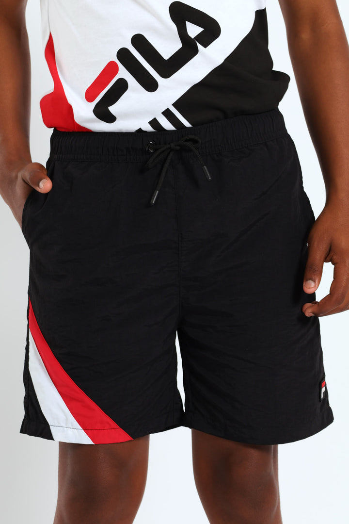 Boys Nylon Raiden Shorts - Black