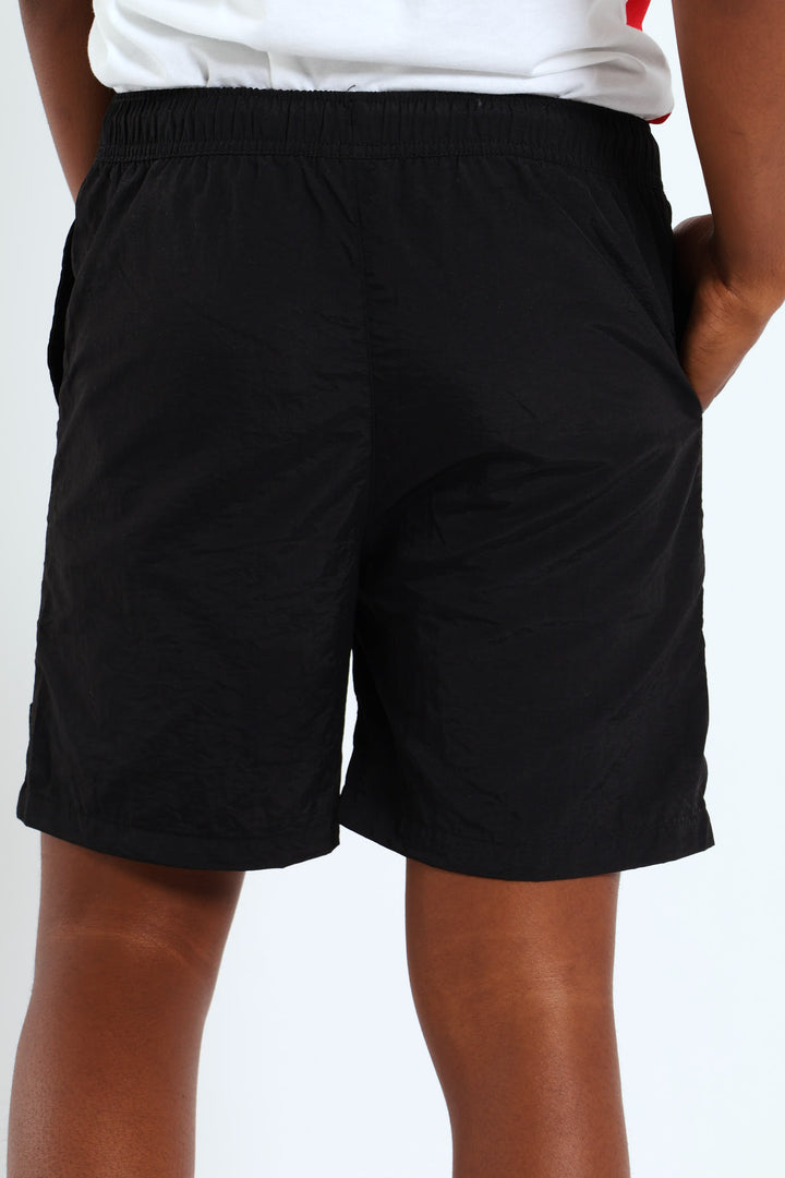 Boys Nylon Raiden Shorts - Black