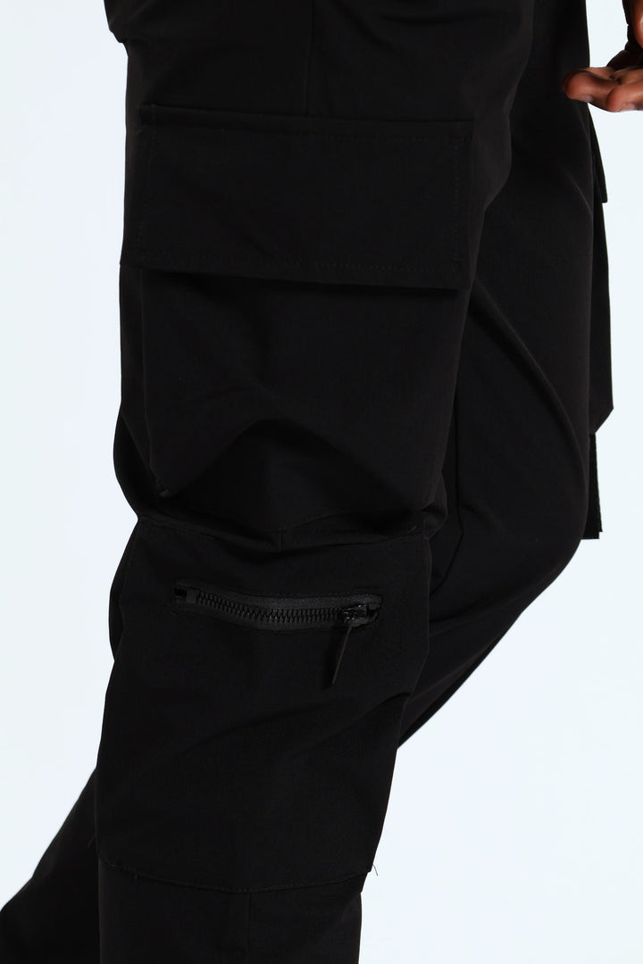 Boys Grant Utility Cargo Pants - Black