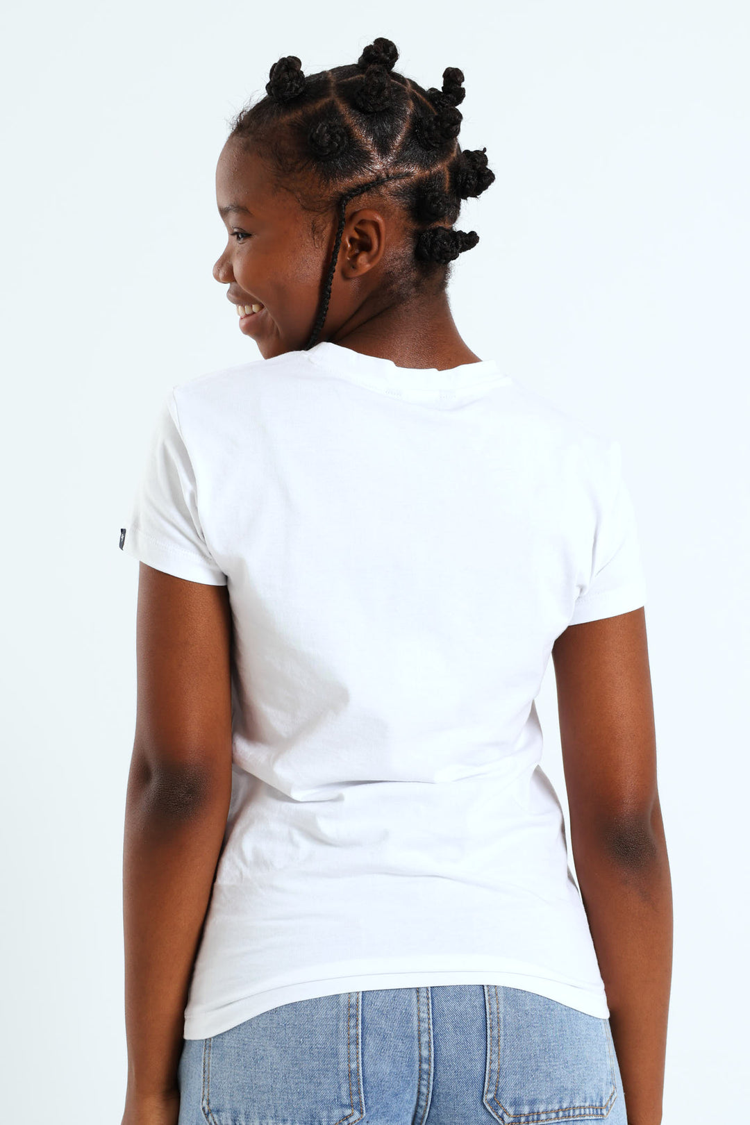 Girls Hd Print Tee - White