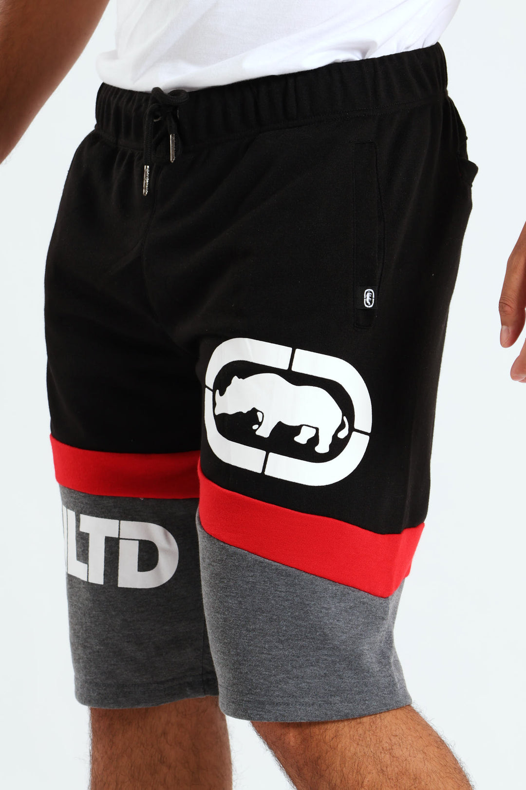 Cut & Sew Fleece Shorts - Black