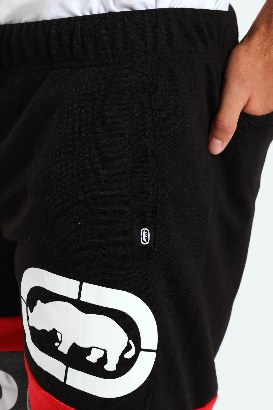 Cut & Sew Fleece Shorts - Black