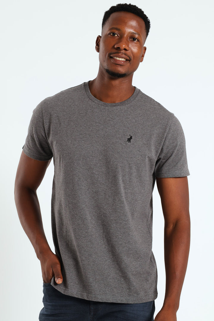 Lucus Crew Neck Tee - Charcoal