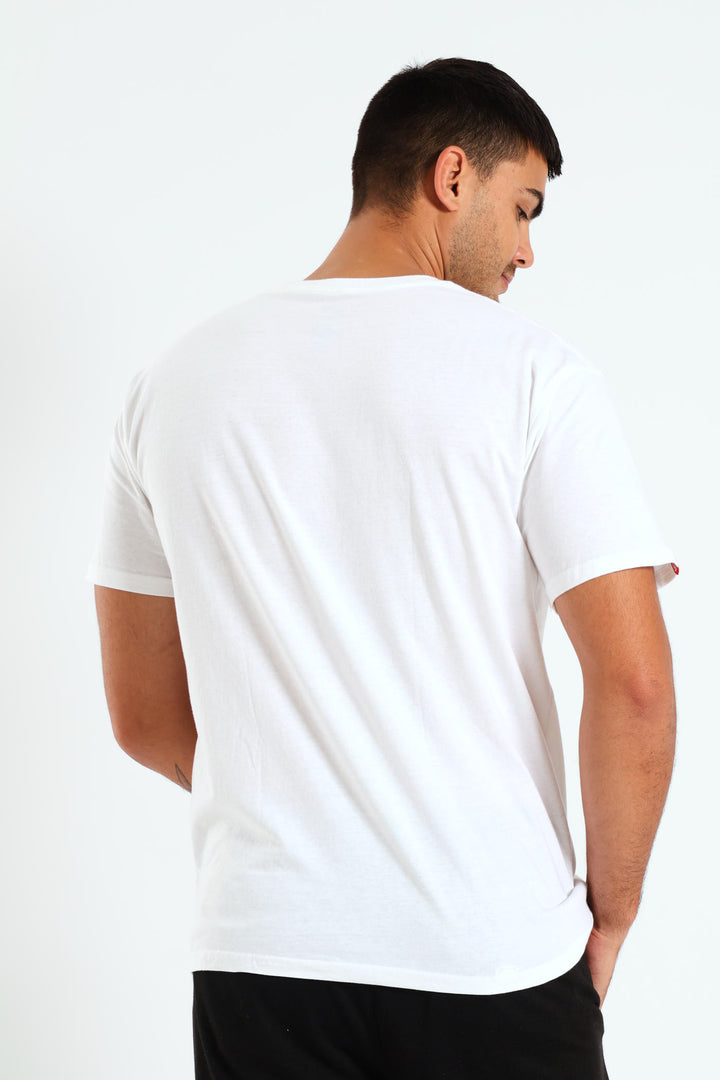 Split Logo Tee - White