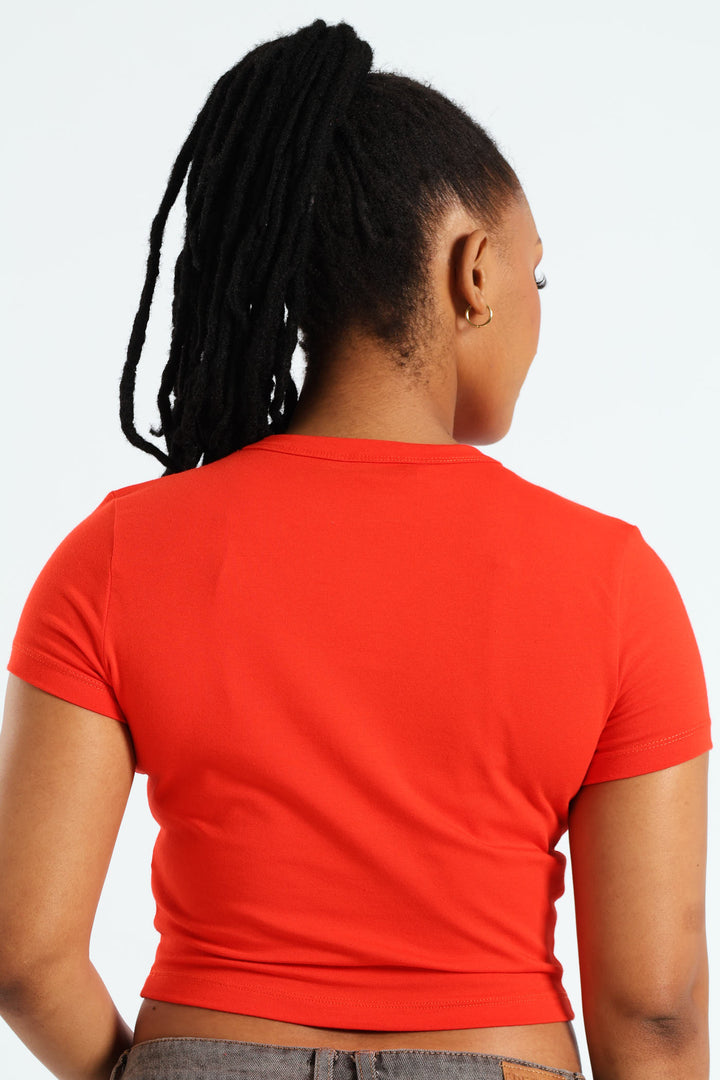 Basic Short Sleeve Tee - Tangerine