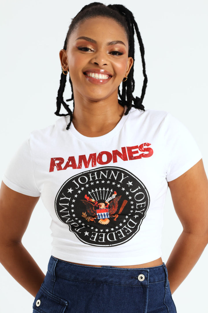 Ramones Baby Tee - White