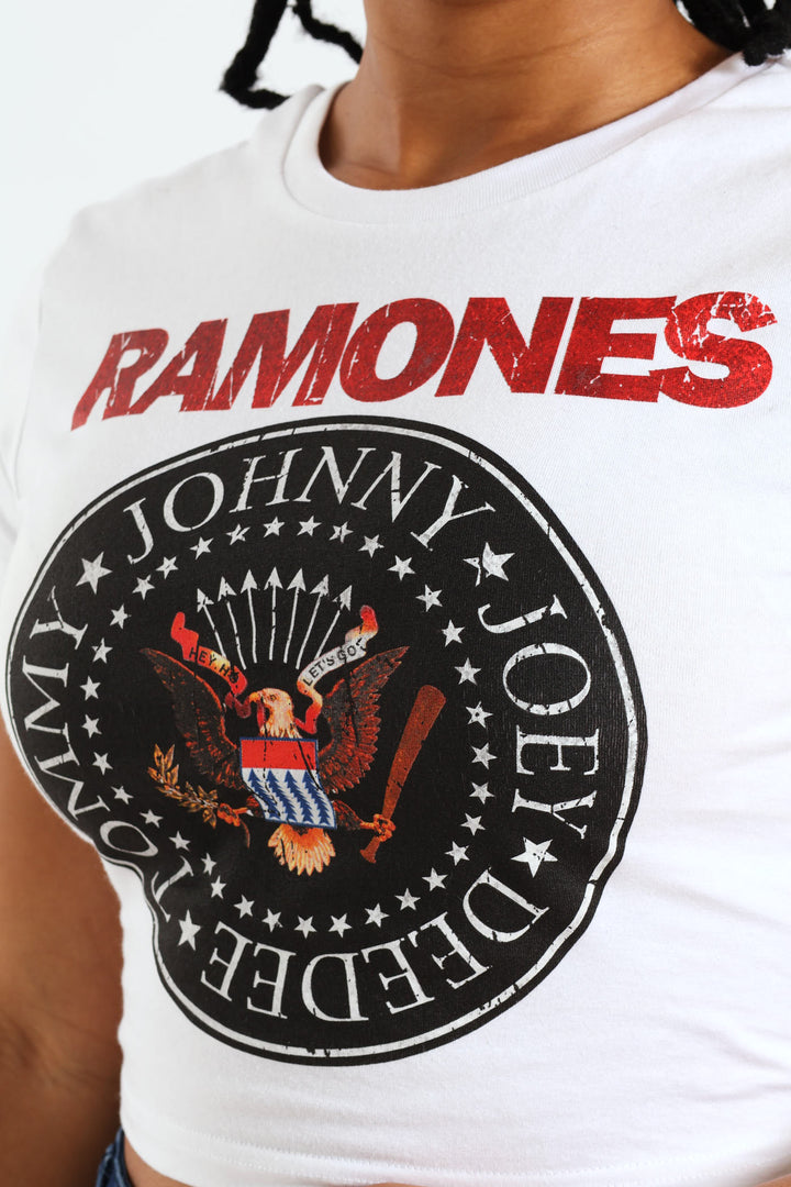 Ramones Baby Tee - White