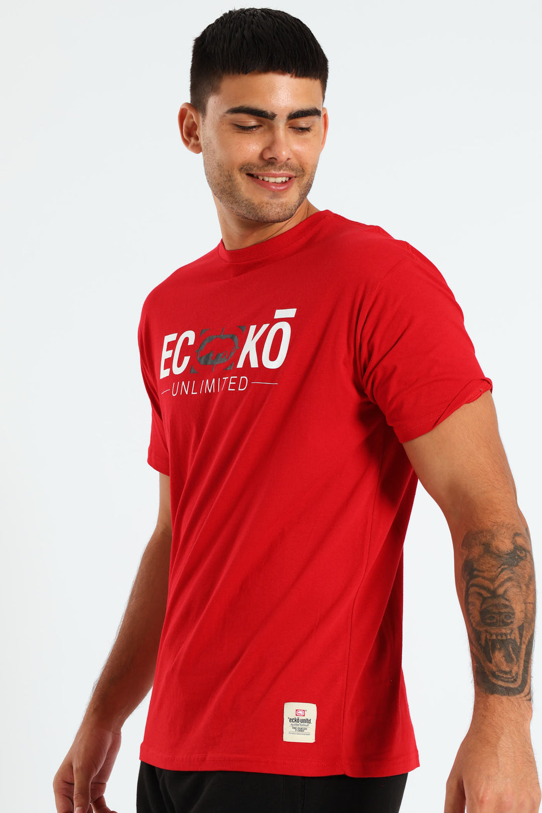 Split Logo Tee - Red