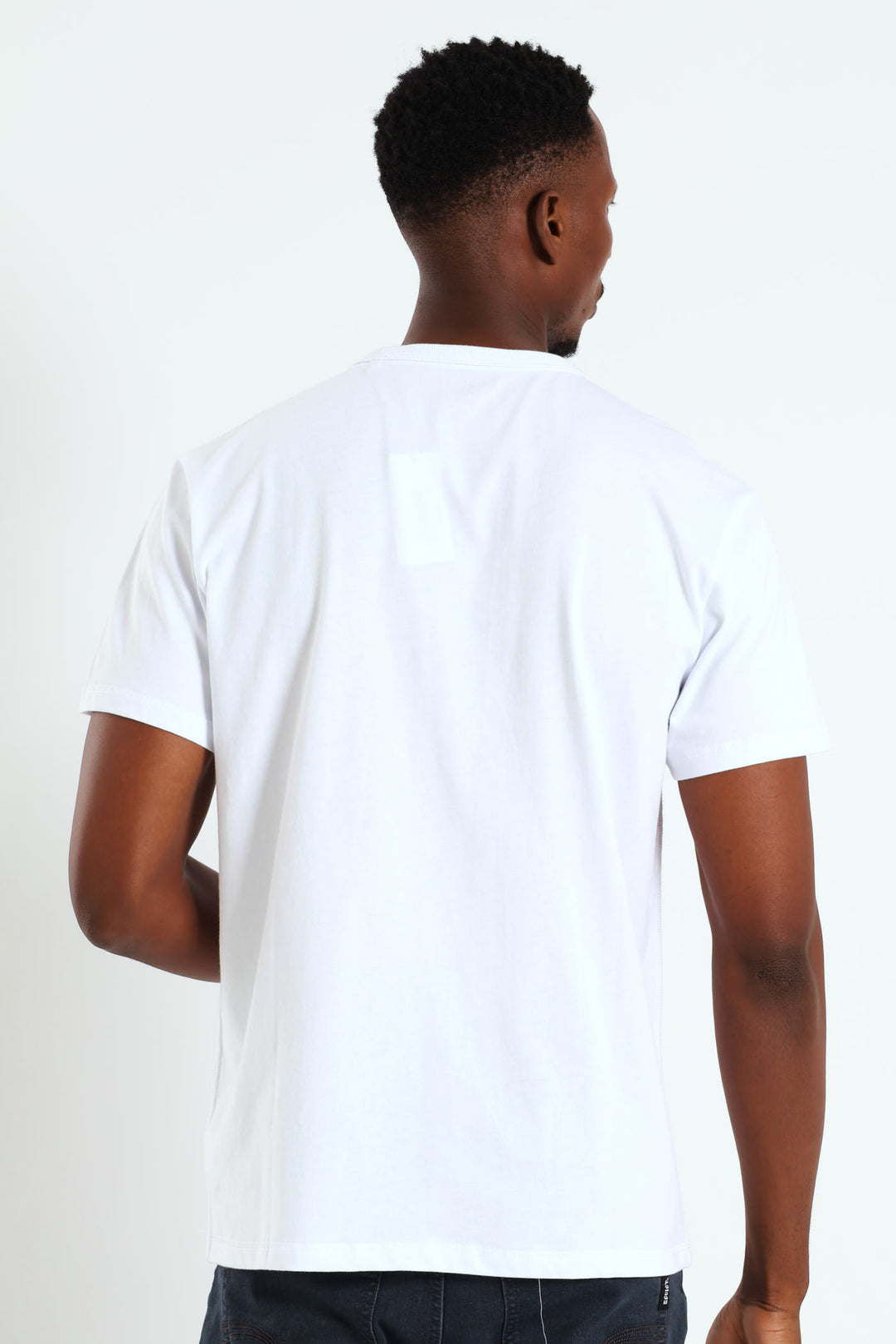 Triangle Embroidered Tee - White