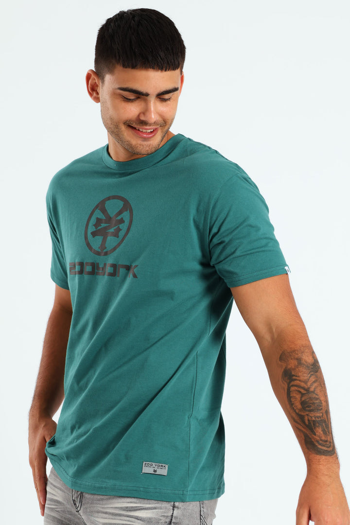 Stacked Logo Tee - Green